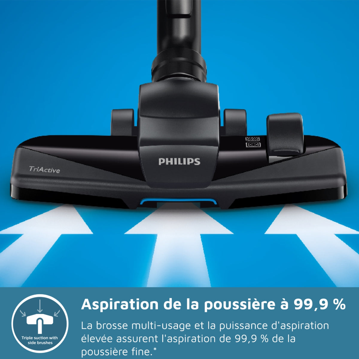 Philips Aspirateur avec sac FC9332/09 aspirateur PowerCyclone 5 Bleu 900W