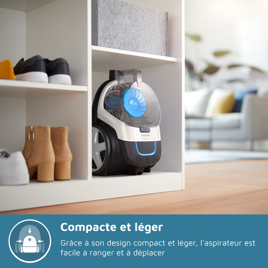 Philips Aspirateur avec sac FC9332/09 aspirateur PowerCyclone 5 Bleu 900W
