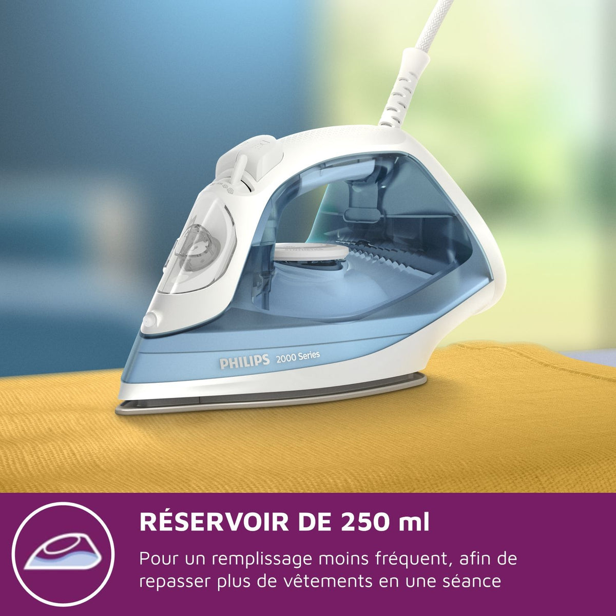 Philips Fer à repasser DST2010/20 Fer à vapeur Bleu EasySpeed