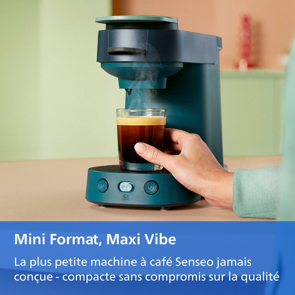 Philips Cafetière à dosette Senseo Vibe CSA225/01 Bleu