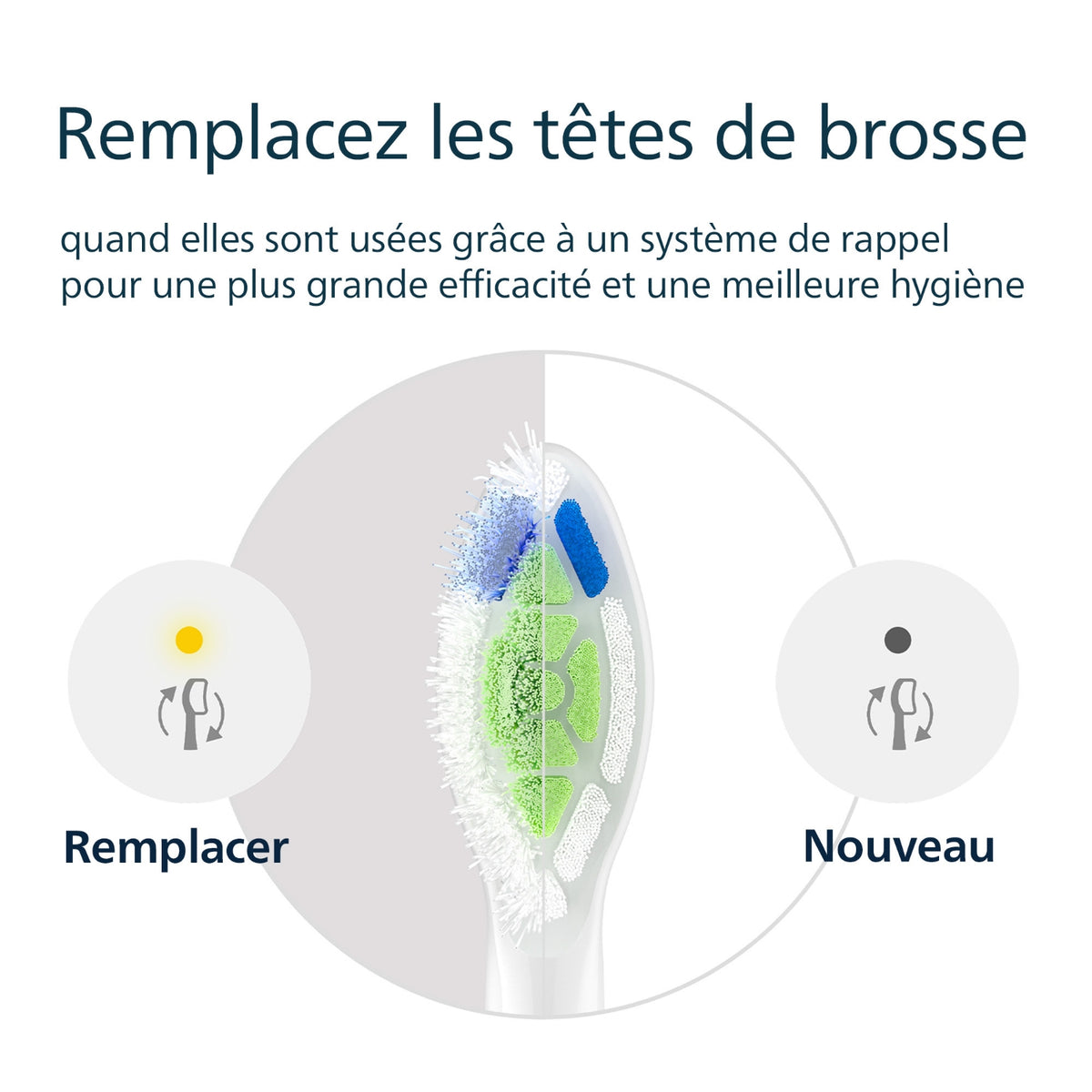 Philips Tetes de brosse à dent HX6066/87 lot de 6