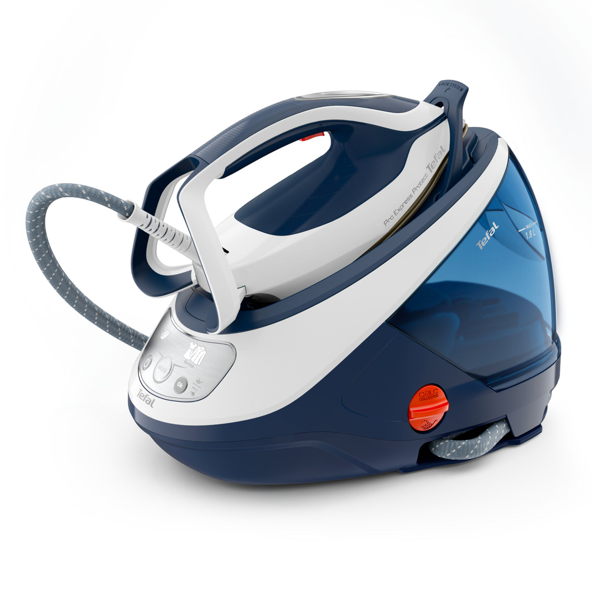 Tefal Pro Express Protect GV9221 Centrale Vapeur 2600 W, 1,8 L, Bleu et Blanc