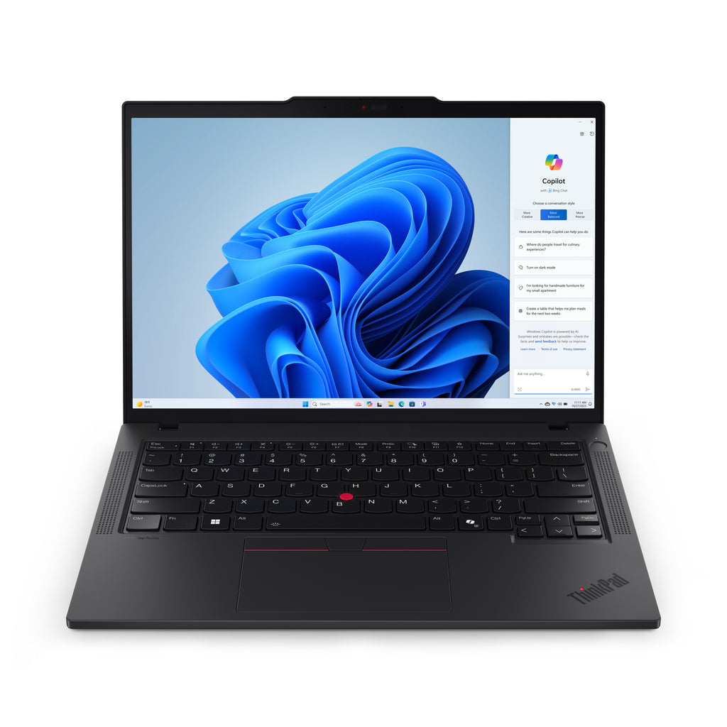 Lenovo ThinkPad T14 Gen 5 (Intel) Intel Core Ultra 7 155U Ordinateur portable 35,6 cm (14") WUXGA 32 Go DDR5-SDRAM 512 Go SSD Wi-Fi 6E (802.11ax) Windows 11 Pro Nordique Noir