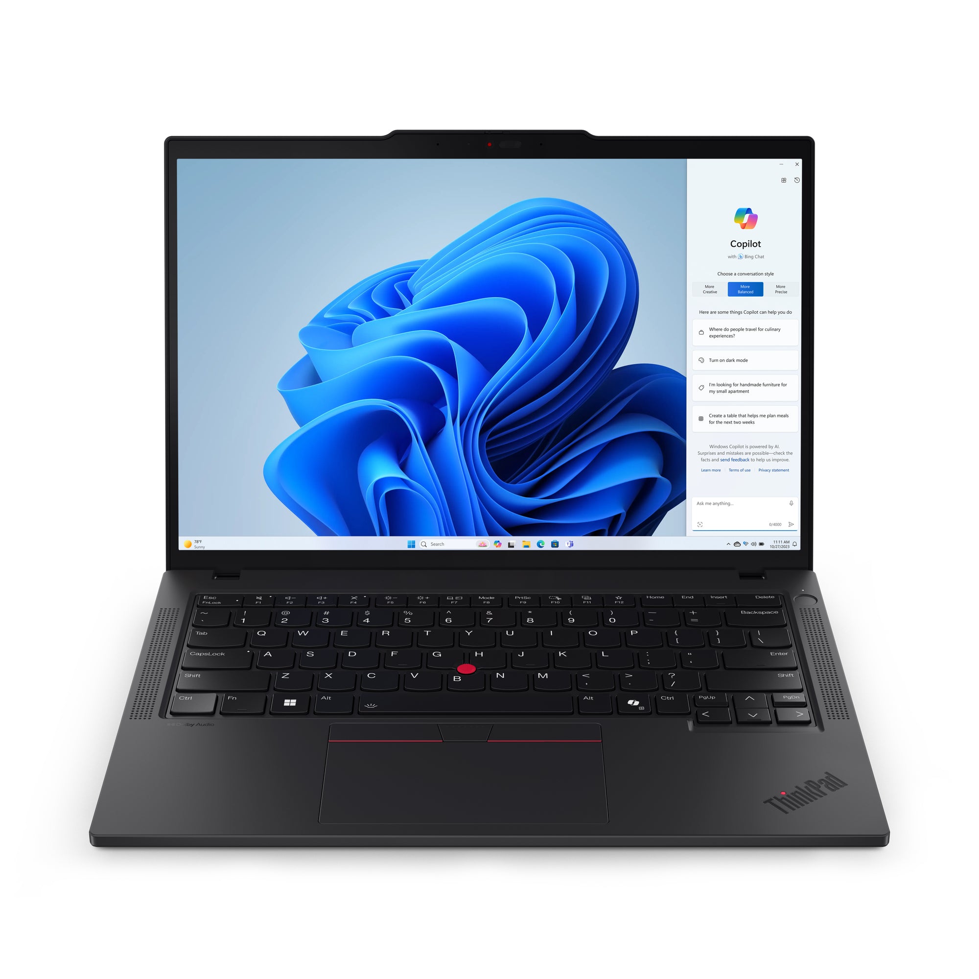 Lenovo ThinkPad T14 Gen 5 (Intel) Intel Core Ultra 7 155U Ordinateur portable 35,6 cm (14") WUXGA 32 Go DDR5-SDRAM 512 Go SSD Wi-Fi 6E (802.11ax) Windows 11 Pro Nordique Noir