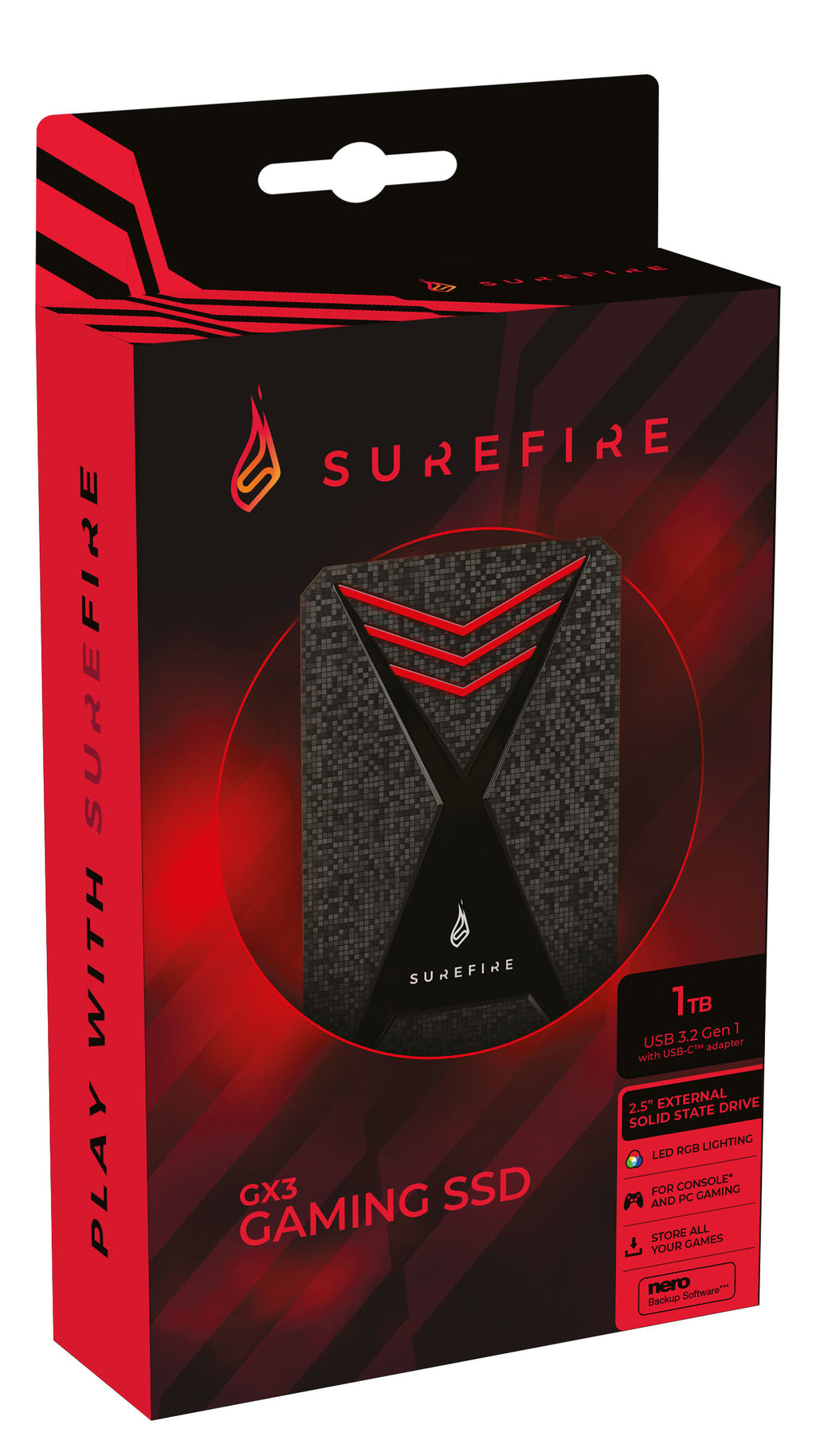 SureFire Gaming 1 To Micro-USB B 3.2 Gen 1 (3.1 Gen 1) Noir, Gris