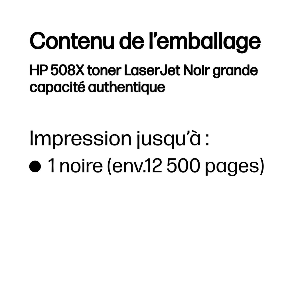 HP 508X toner LaserJet Noir grande capacité authentique