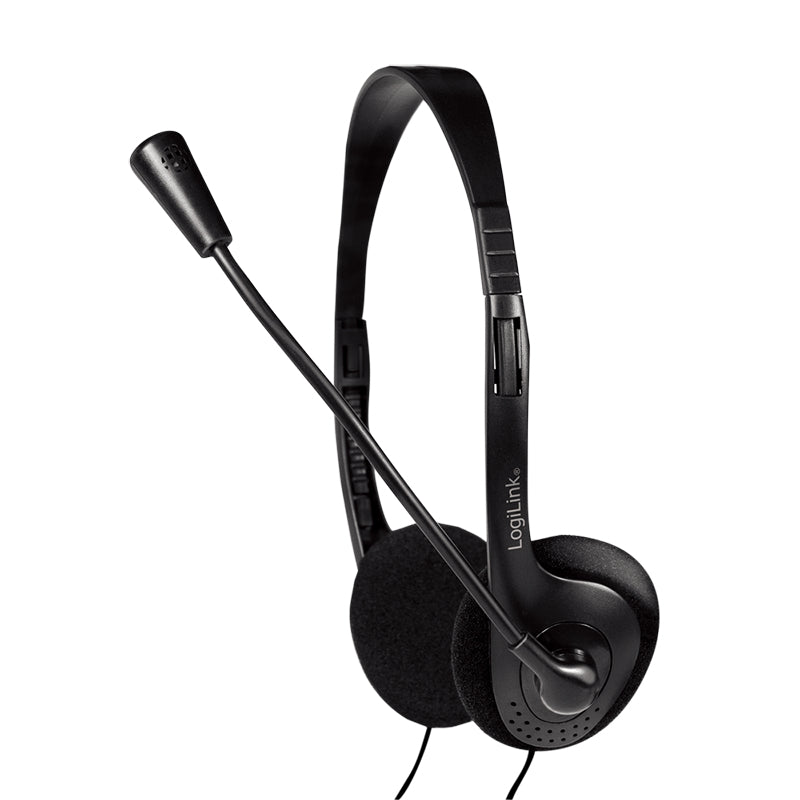 LogiLink HS0052 casque Avec fil Arceau Bureau/Centre d'appels Noir