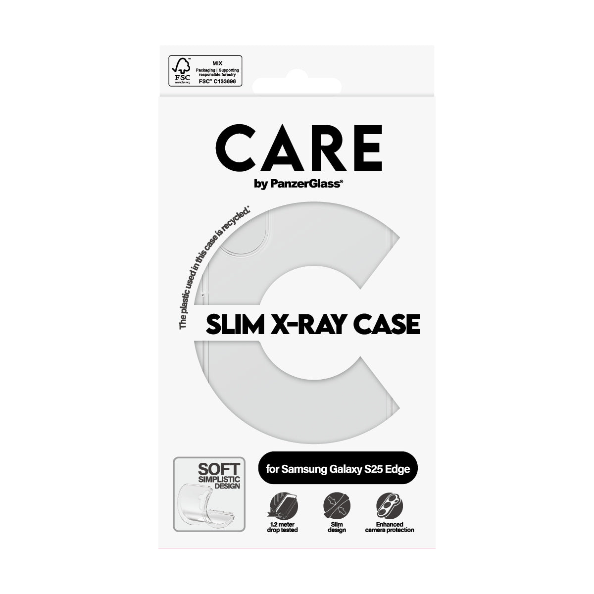 PanzerGlass PanzerGlass CARE™ by ® X-Ray Case Samsung S25 Edge coque de protection pour téléphones portables Housse Transparent