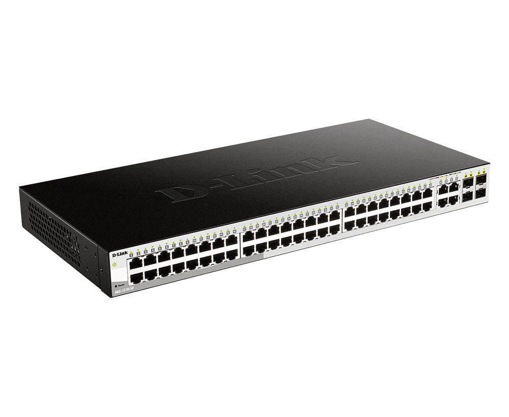 D-Link DGS-1210-52 Géré L2 Gigabit Ethernet (10/100/1000) 1U Noir - vue 2