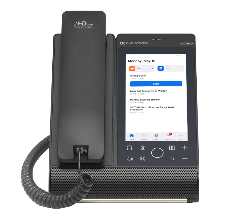 AudioCodes C470HD téléphone fixe Noir TFT