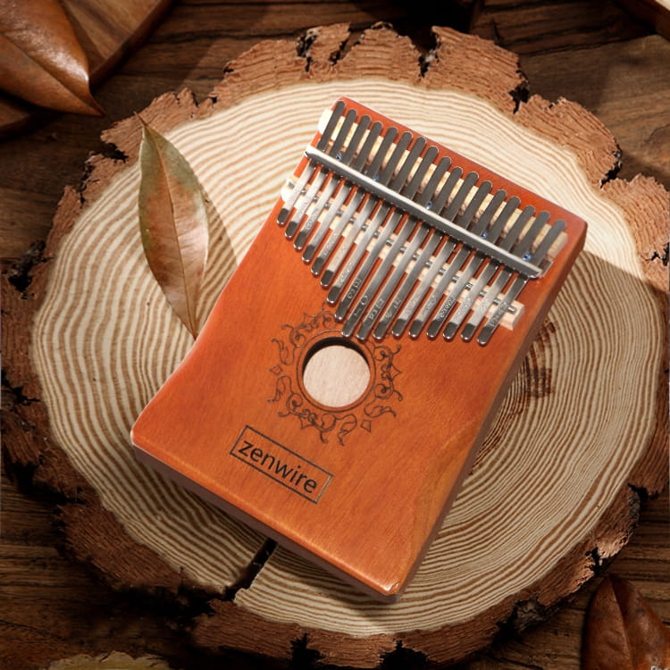 Kalimba, instrument africain, piano Zanza Mbira, 17 touches, en bois, couleur bronze, Zenwire K-01