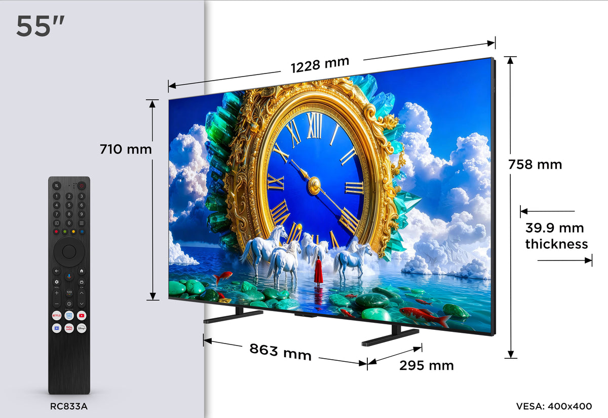 TCL A400 55A400 TV 139,7 cm (55") 4K Ultra HD Smart TV Wifi Noir 600 cd/m² - vue 4