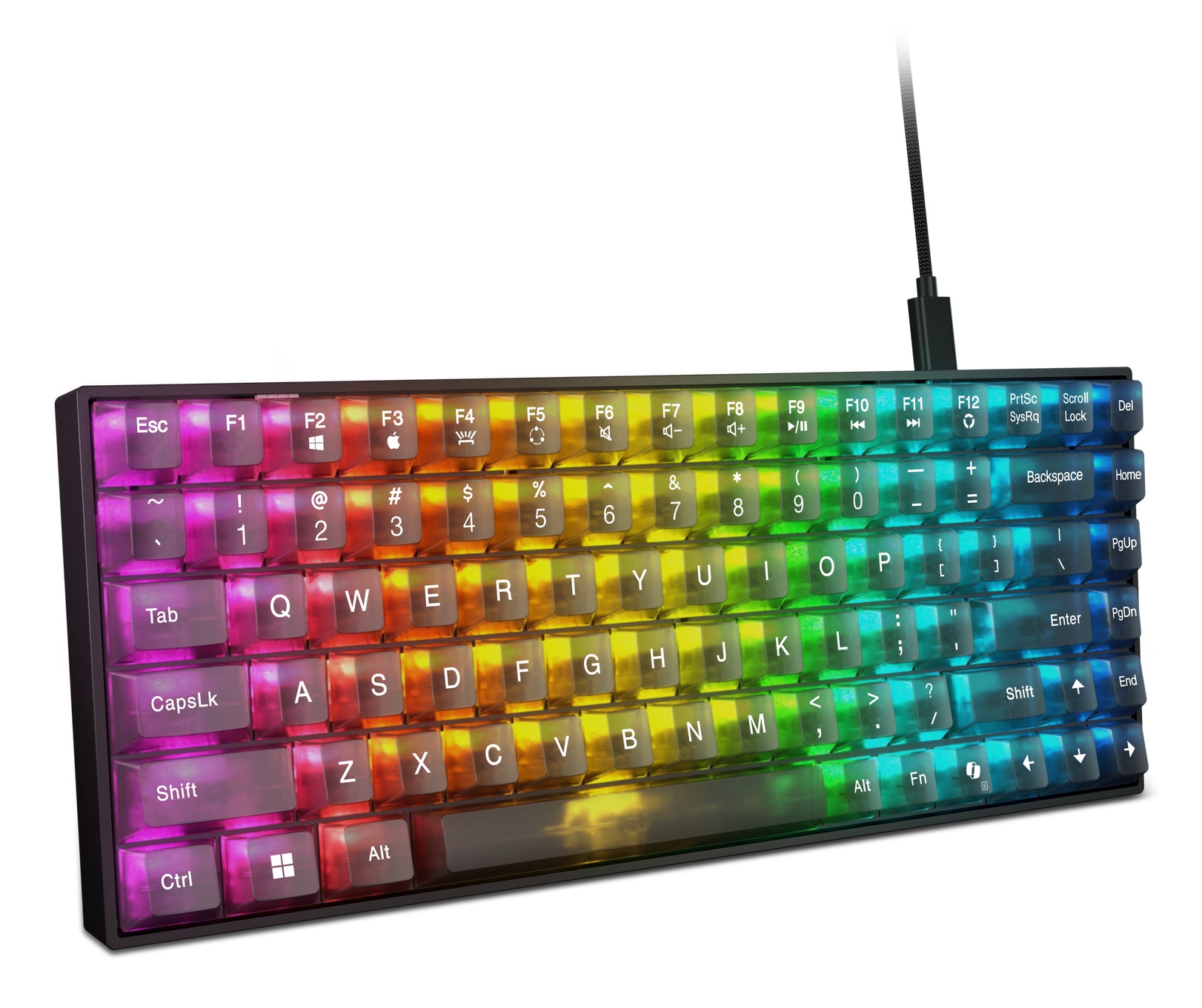 Lenovo Legion K510 Mini Pro clavier Gaming USB Anglais américain Noir, Transparent
