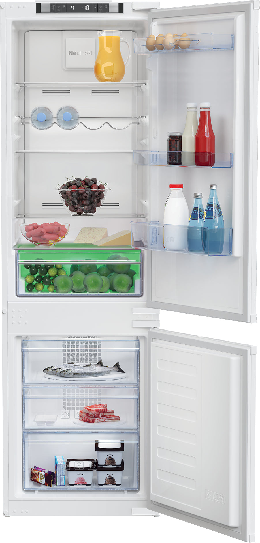 Beko BCNA275E31SN réfrigérateur-congélateur Intégré 254 L Blanc