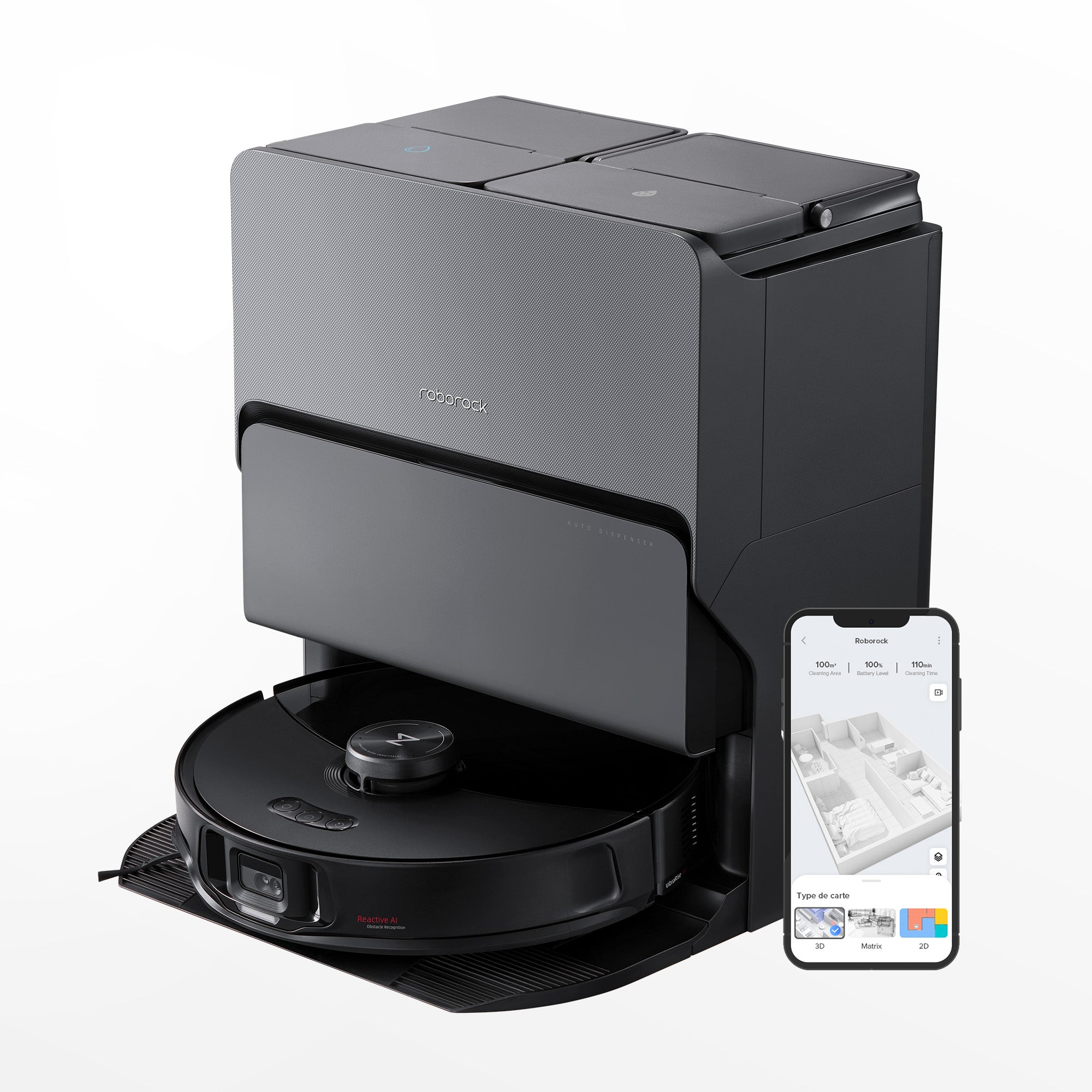 Roborock S8 MaxV Ultra 0,27 L Noir
