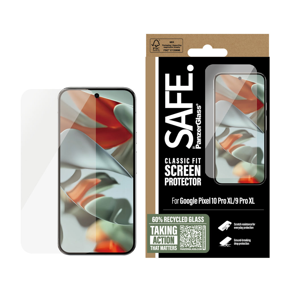 PanzerGlass SAFE. by ® Screen Protector Google Pixel 10 Pro XL | 9 Pro XL | Classic Fit Protection d'écran transparent 1 pièce(s)