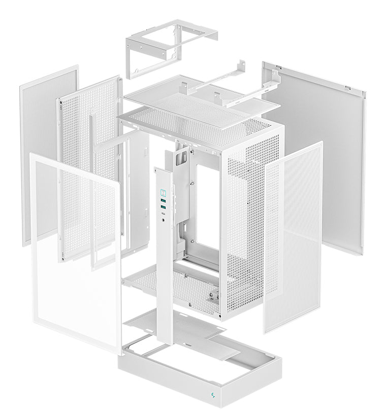 DeepCool CH170 Plus WH Boîtier PC Micro ATX, Blanc