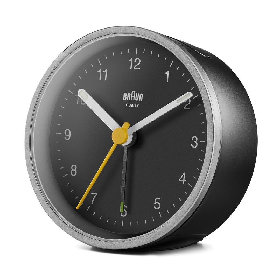 Braun BC12SB Quartz alarmur Sort, Sølv