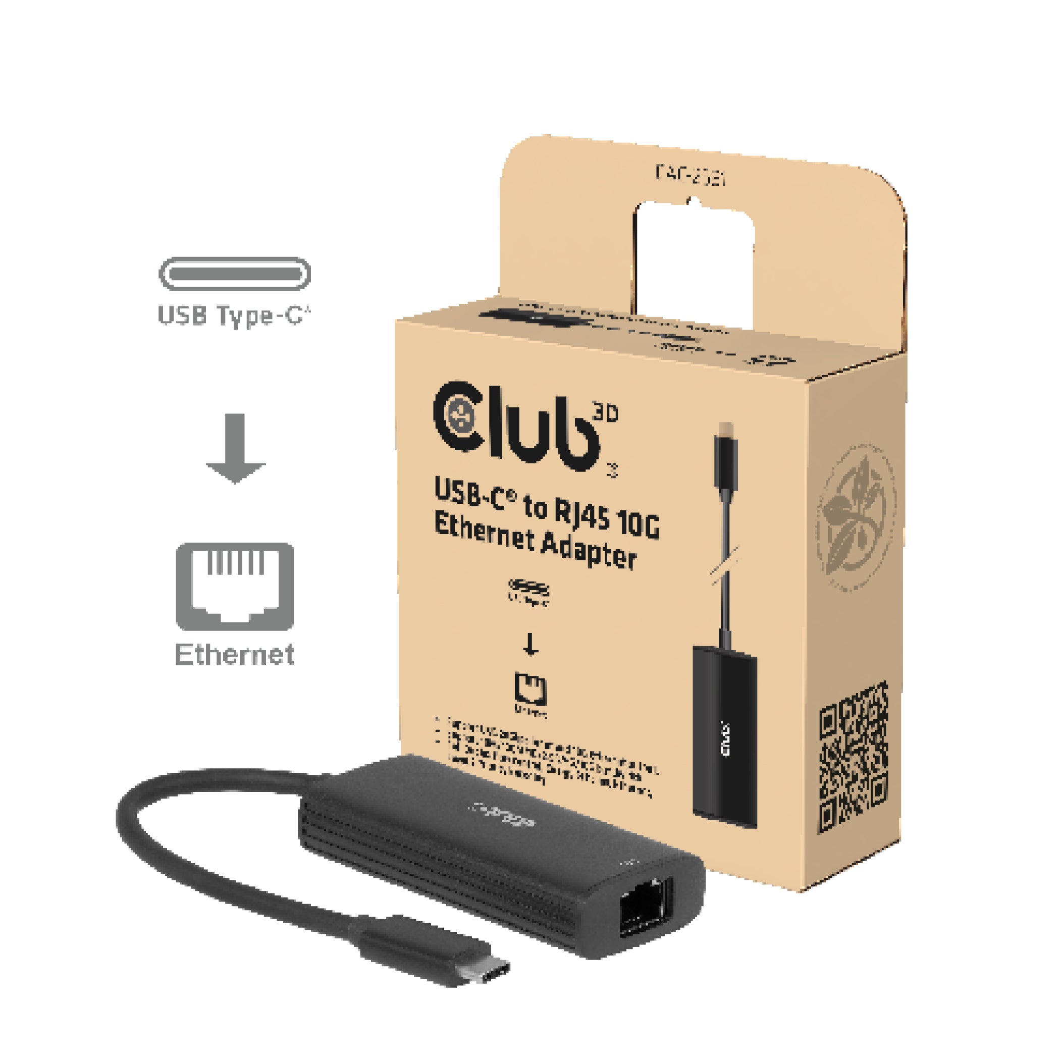 CLUB3D CAC-2531 station d'accueil Avec fil USB 3.2 Gen 1 (3.1 Gen 1) Type-C Noir