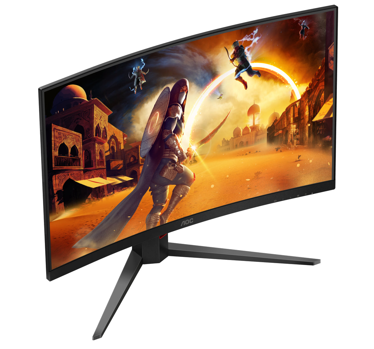 AOC G4 C32G4Z Écran PC Courbe 31.5" Full HD 1920 x 1080 LCD Noir et Rouge
