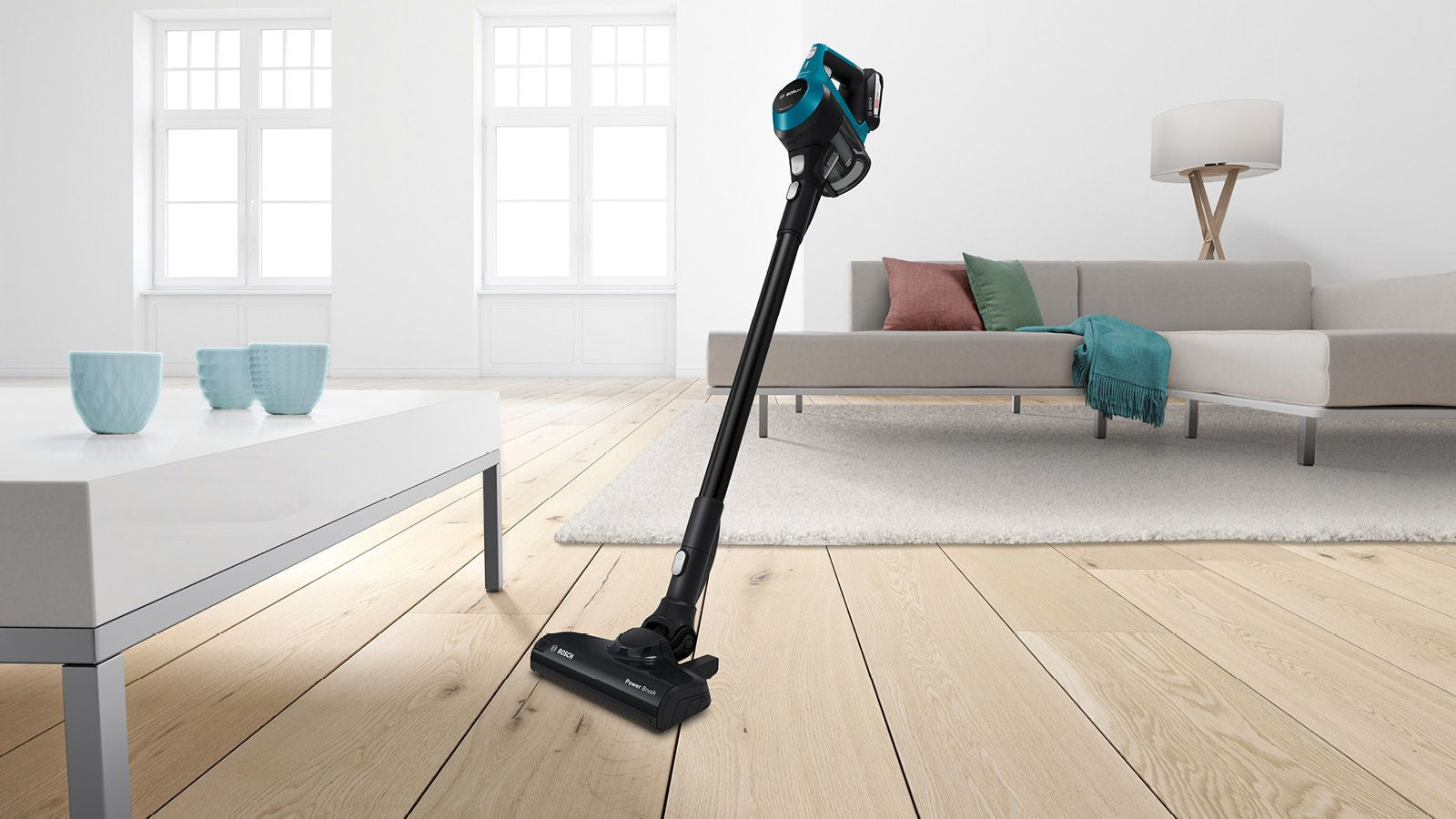 Bosch Bosch Serie 6 BBS611LAG aspirateur balai et balai électrique Aspirateur-balai 2 en 1 Batterie Sec Sans sac 0,3 L Bleu 2,5 Ah