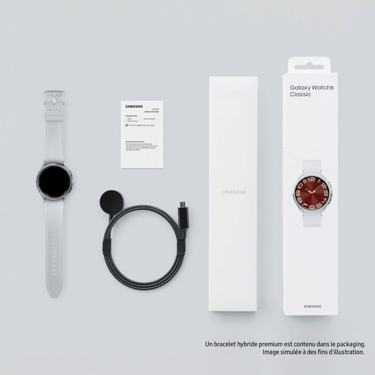 Samsung Montre connectée Galaxy Watch6 43 mm BT Argent