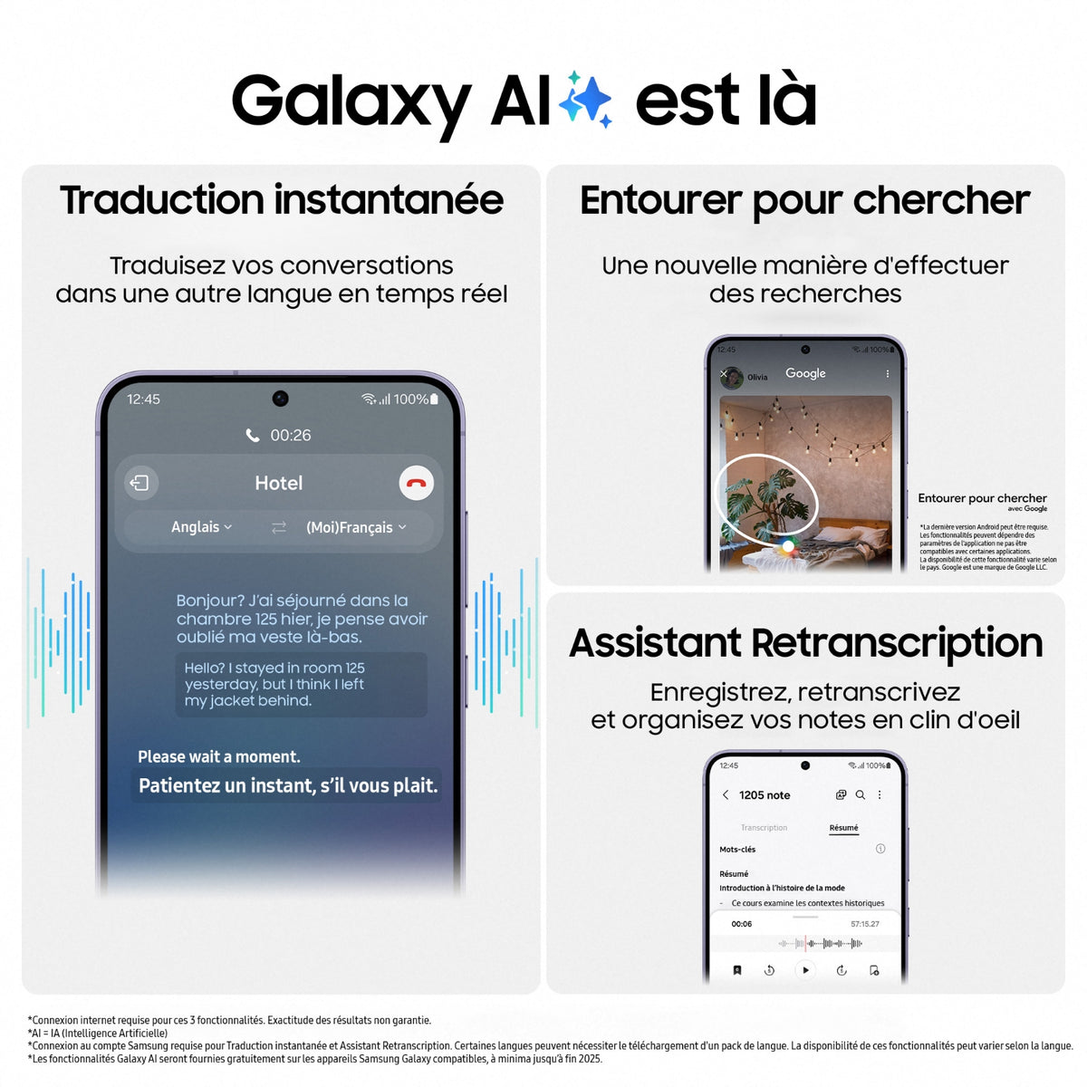 Samsung Smartphone Galaxy S24 5G 128 GO NOIR