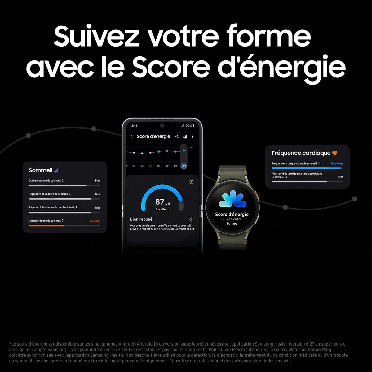 Samsung Montre connectée Galaxy Watch7 44 mm Kaki BT
