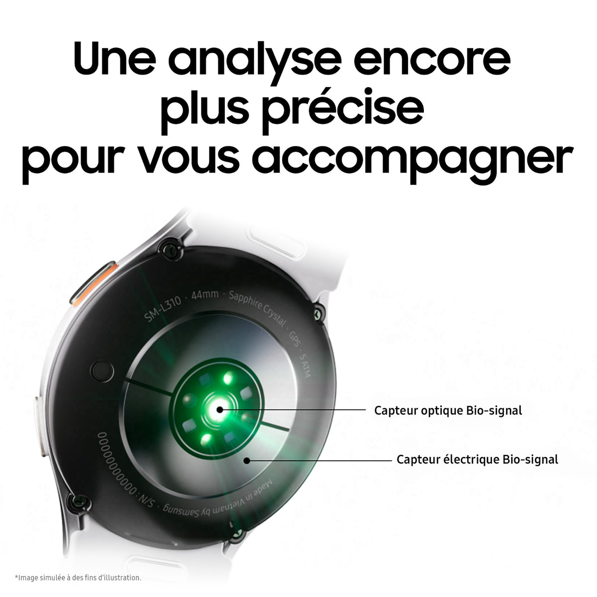 Samsung Montre connectée Galaxy Watch7 44 mm Kaki BT