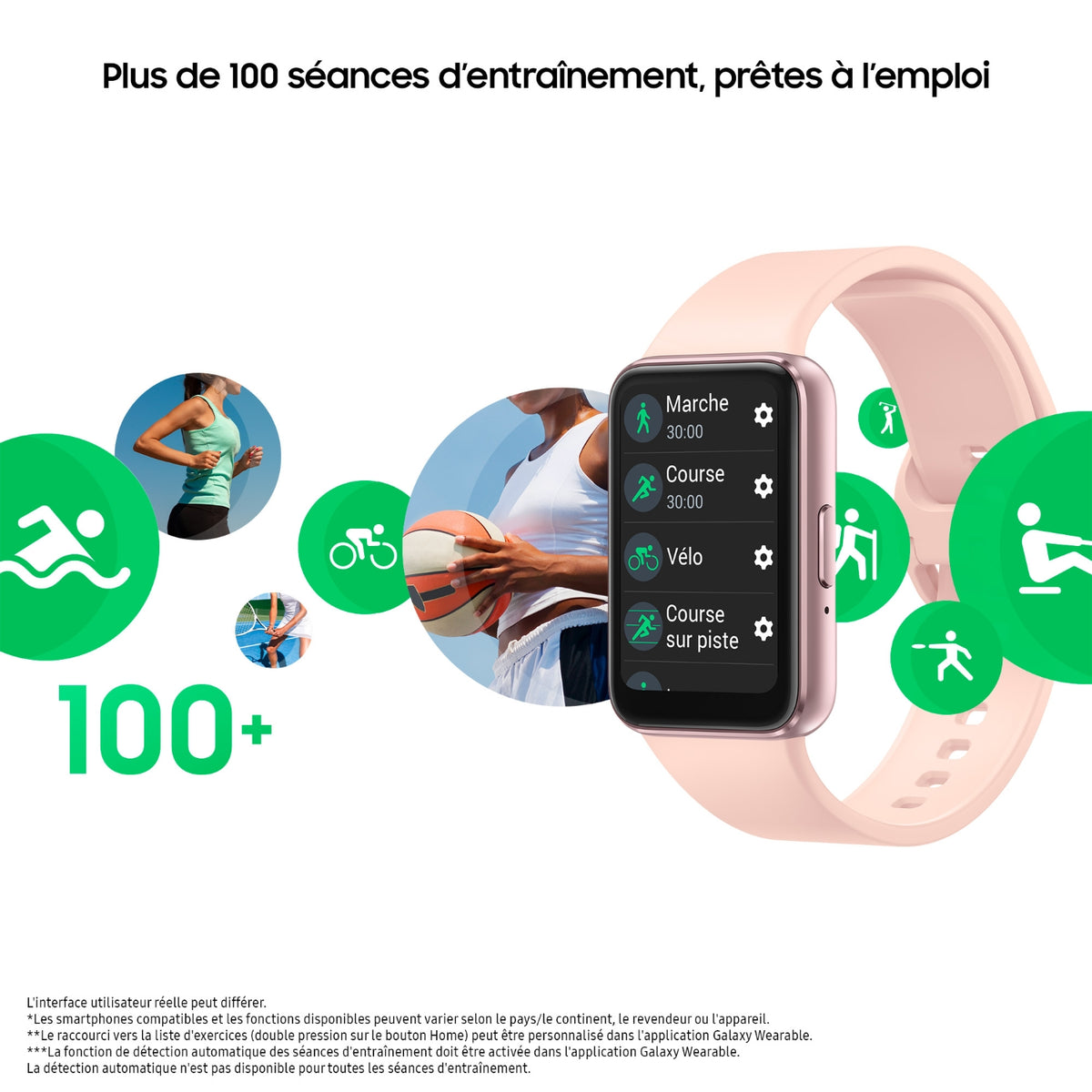 Samsung Montre connectée Galaxy Fit3 Rose