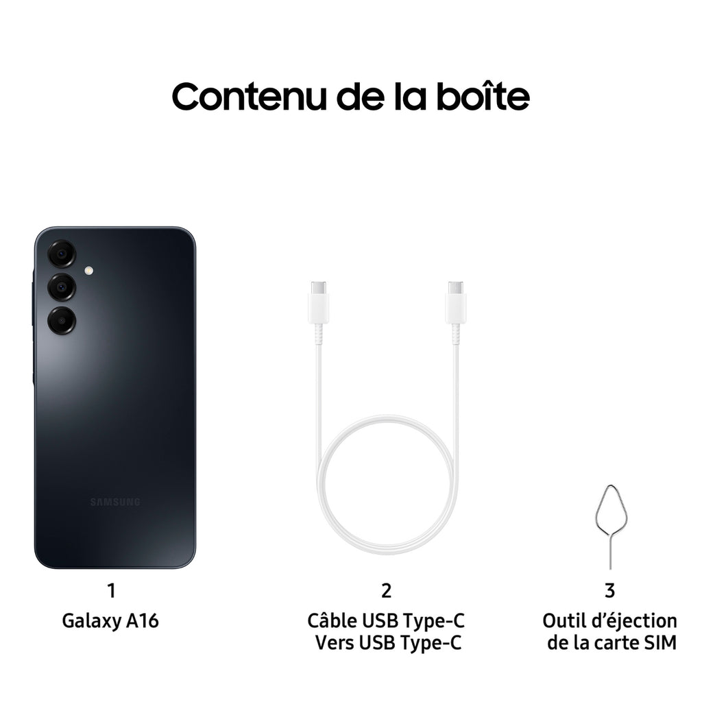 Samsung Smartphone Galaxy A16 128 Go Bleu Nuit