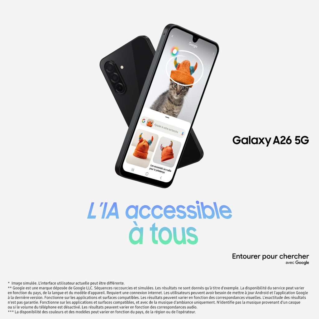 Samsung Smartphone Galaxy A26 128 Go Noir