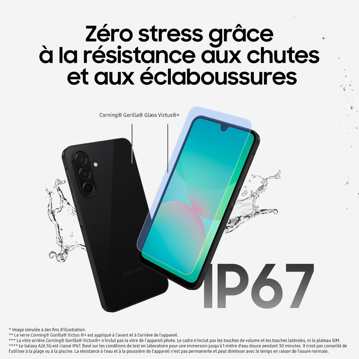 Samsung Smartphone Galaxy A26 128 Go Noir