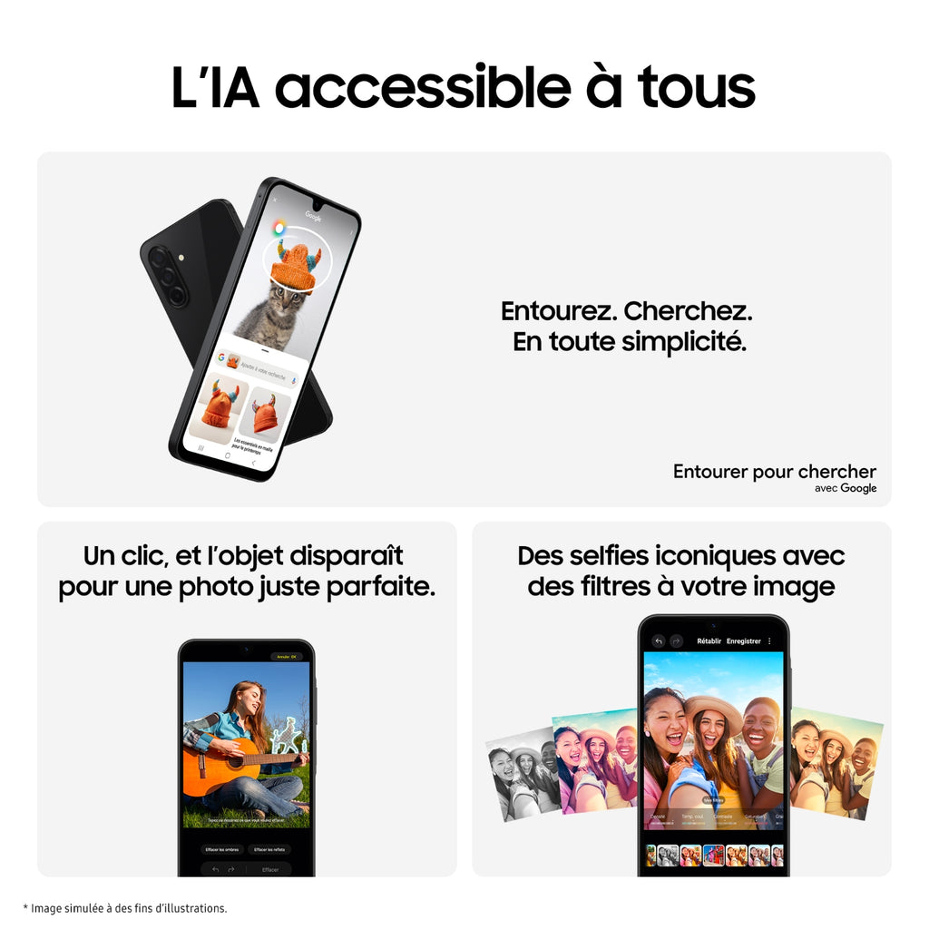 Samsung Smartphone Galaxy A26 128 Go Noir