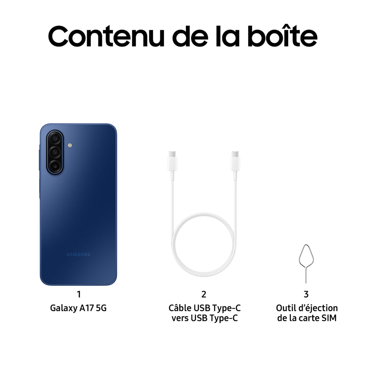 Samsung Smartphone Galaxy A17 5G 128 Go Bleu