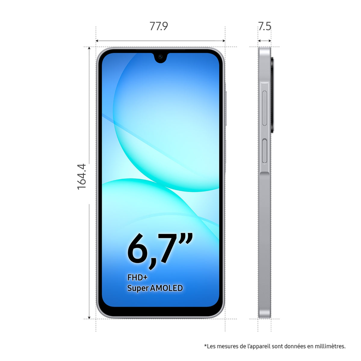 Samsung Smartphone Galaxy A17 5G 128 Go Gris