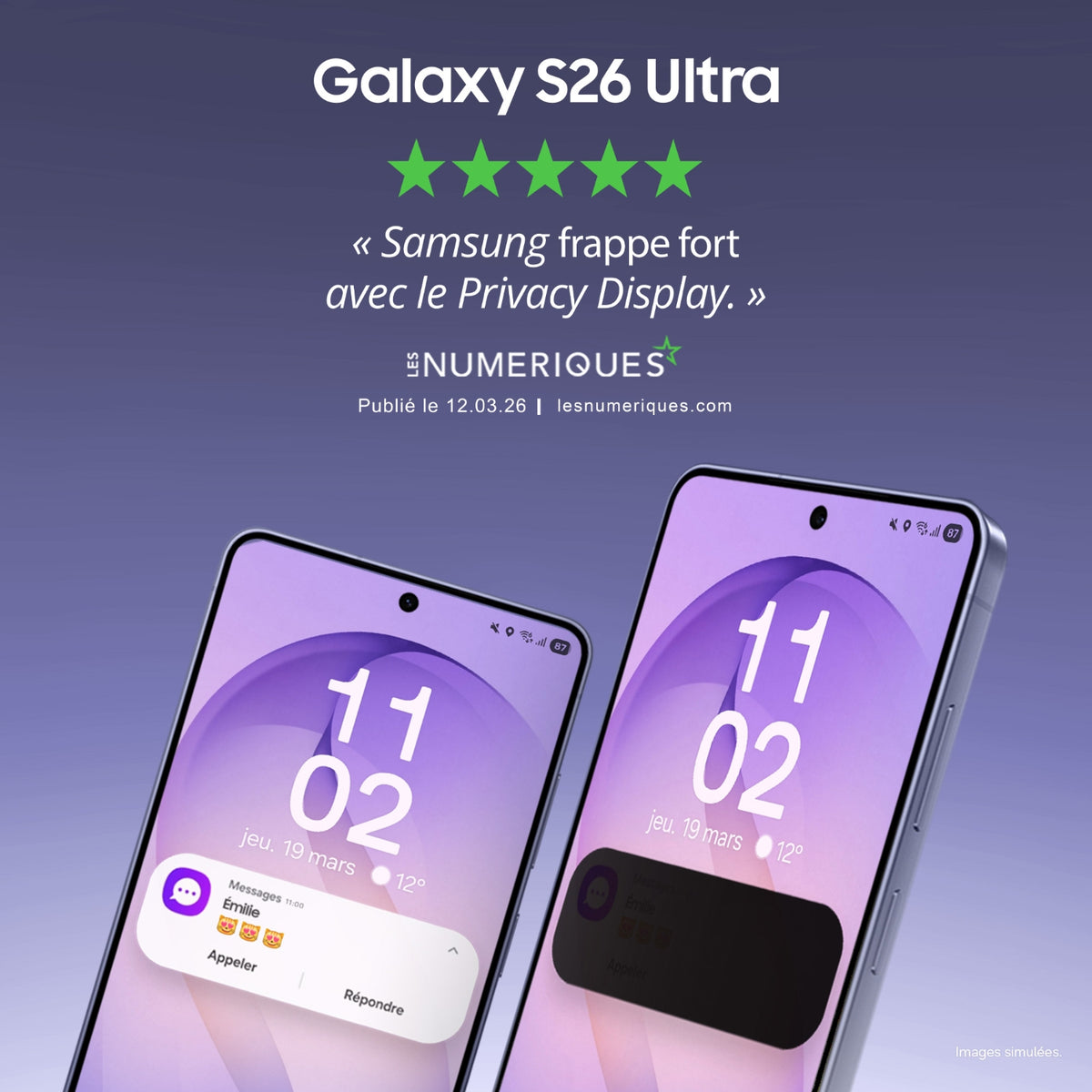 Samsung Smartphone Galaxy S26 Ultra 512Go VIOLET