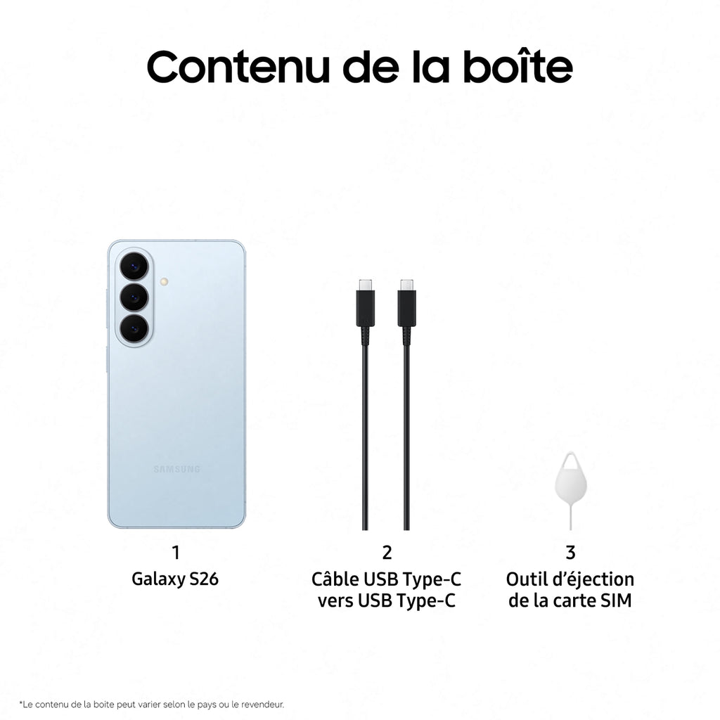 Samsung Smartphone Galaxy S26 512Go BLEU