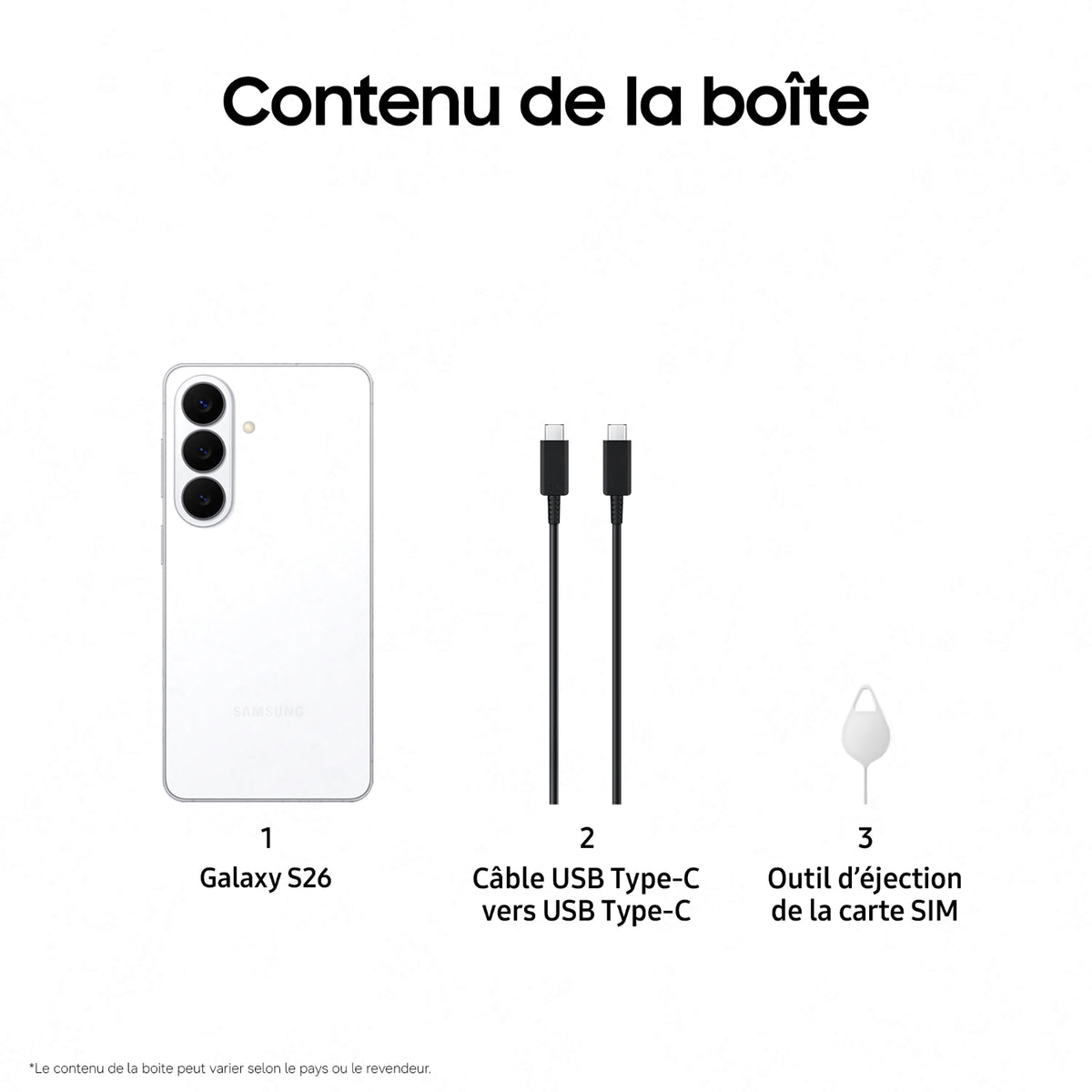 Samsung Smartphone Galaxy S26 256Go BLANC