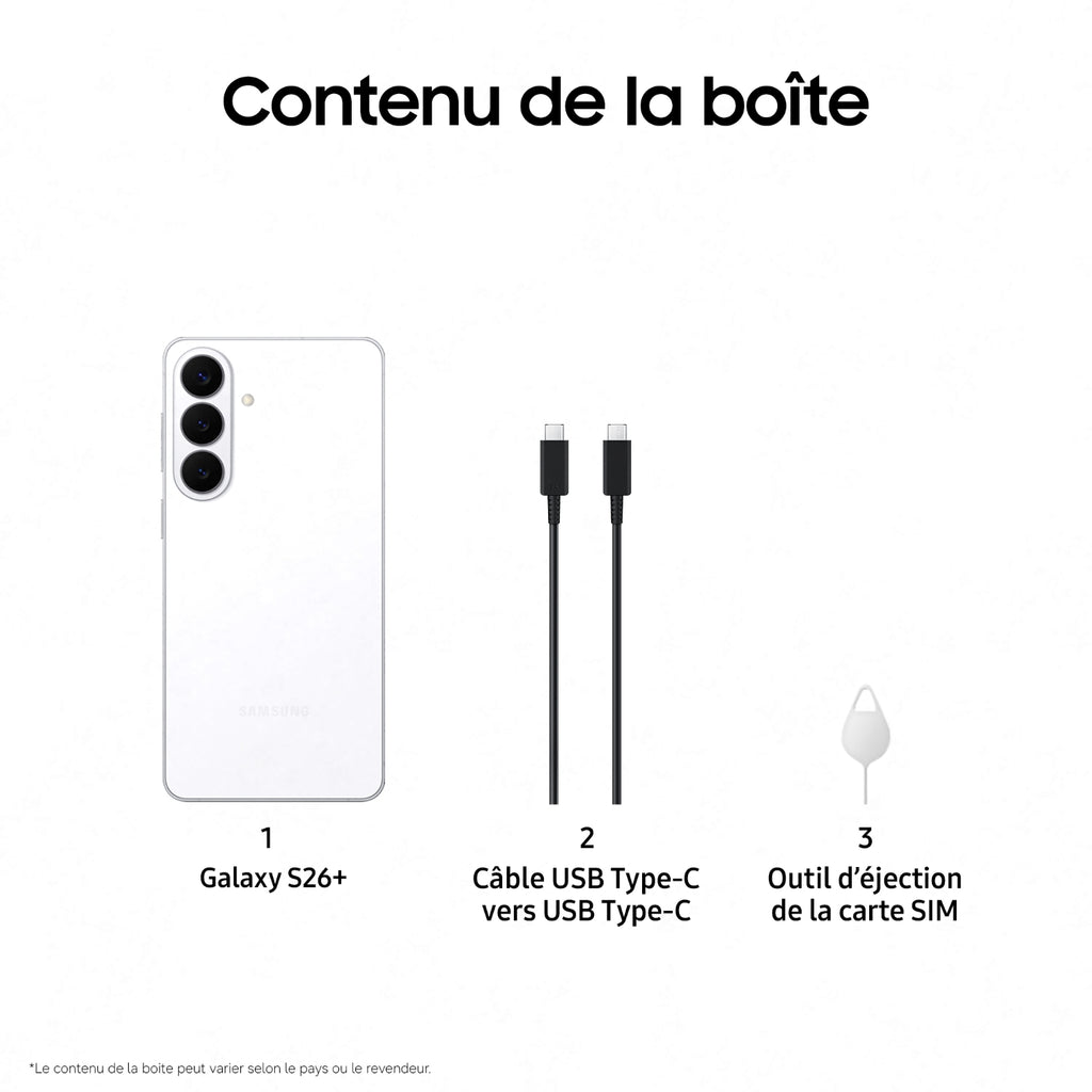Samsung Smartphone Galaxy S26+ 256Go BLANC