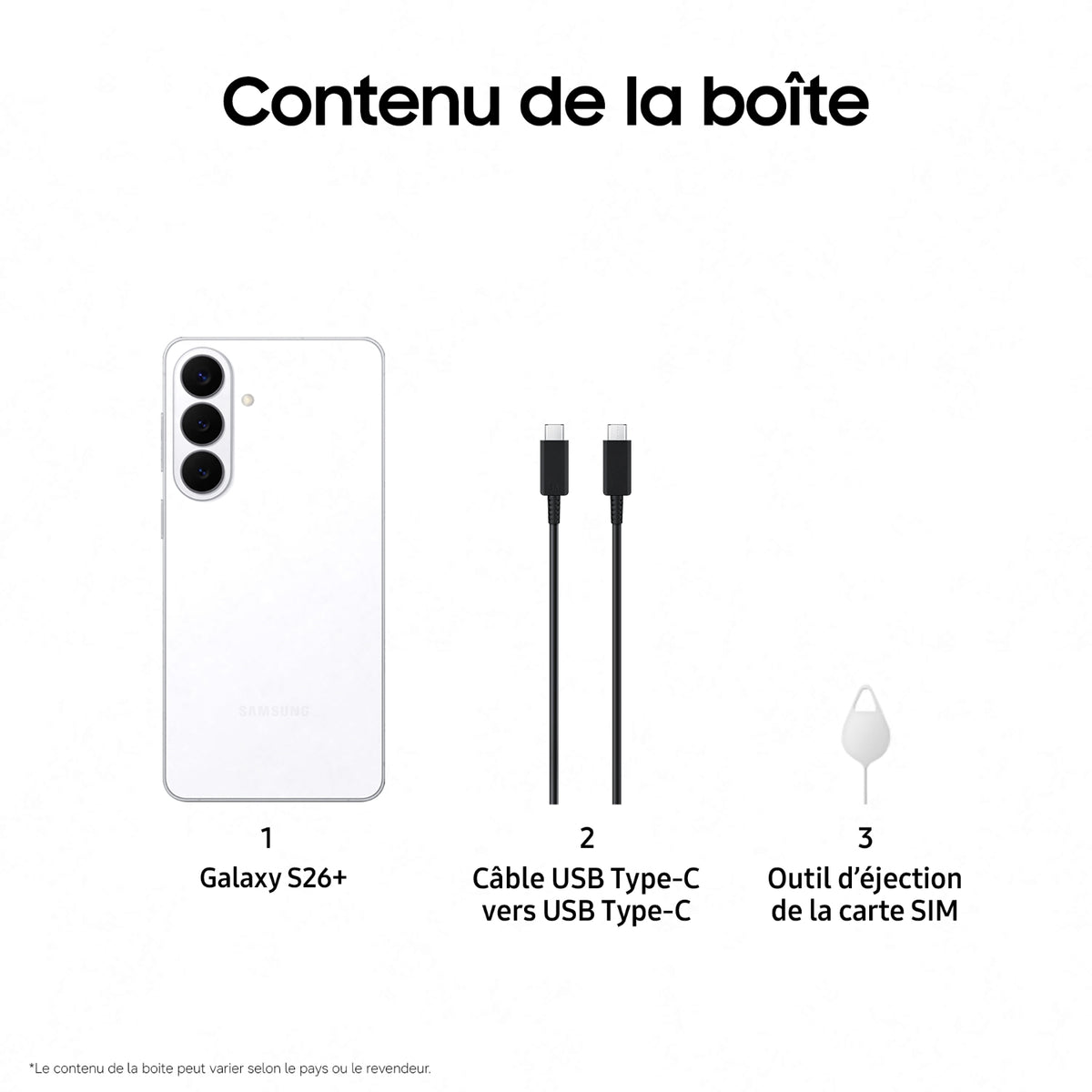 Samsung Smartphone Galaxy S26+ 256Go BLANC