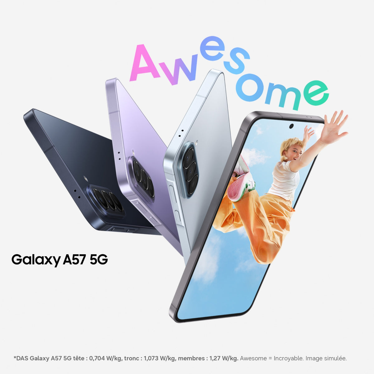 Samsung Smartphone Galaxy A57 5G 128 Go Bleu