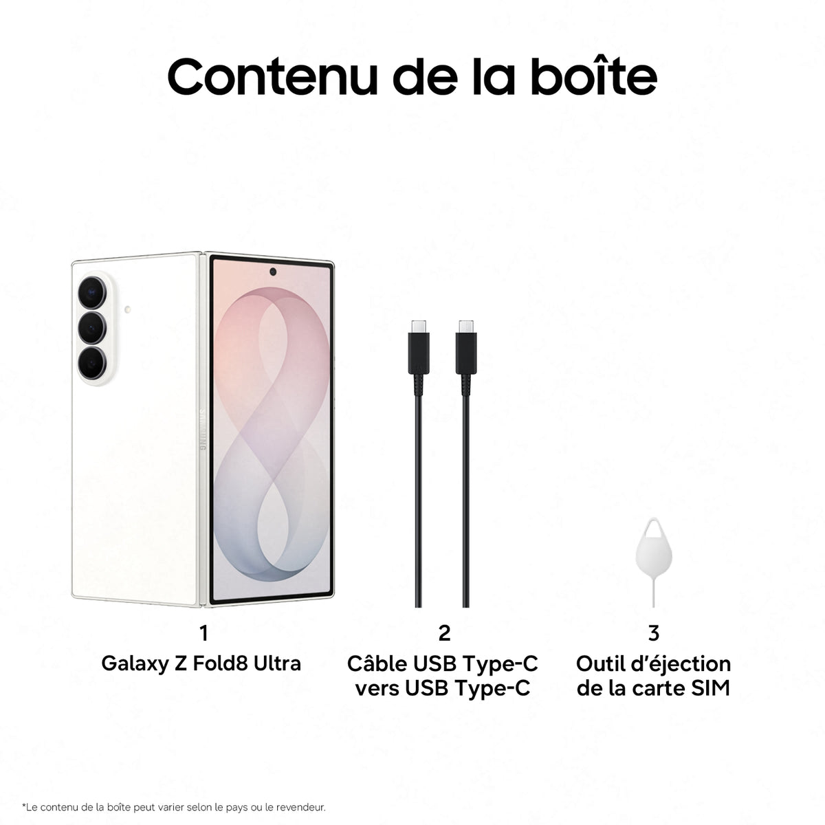 Samsung Smartphone Galaxy Z Fold8 Ultra 256 Go - Blanc