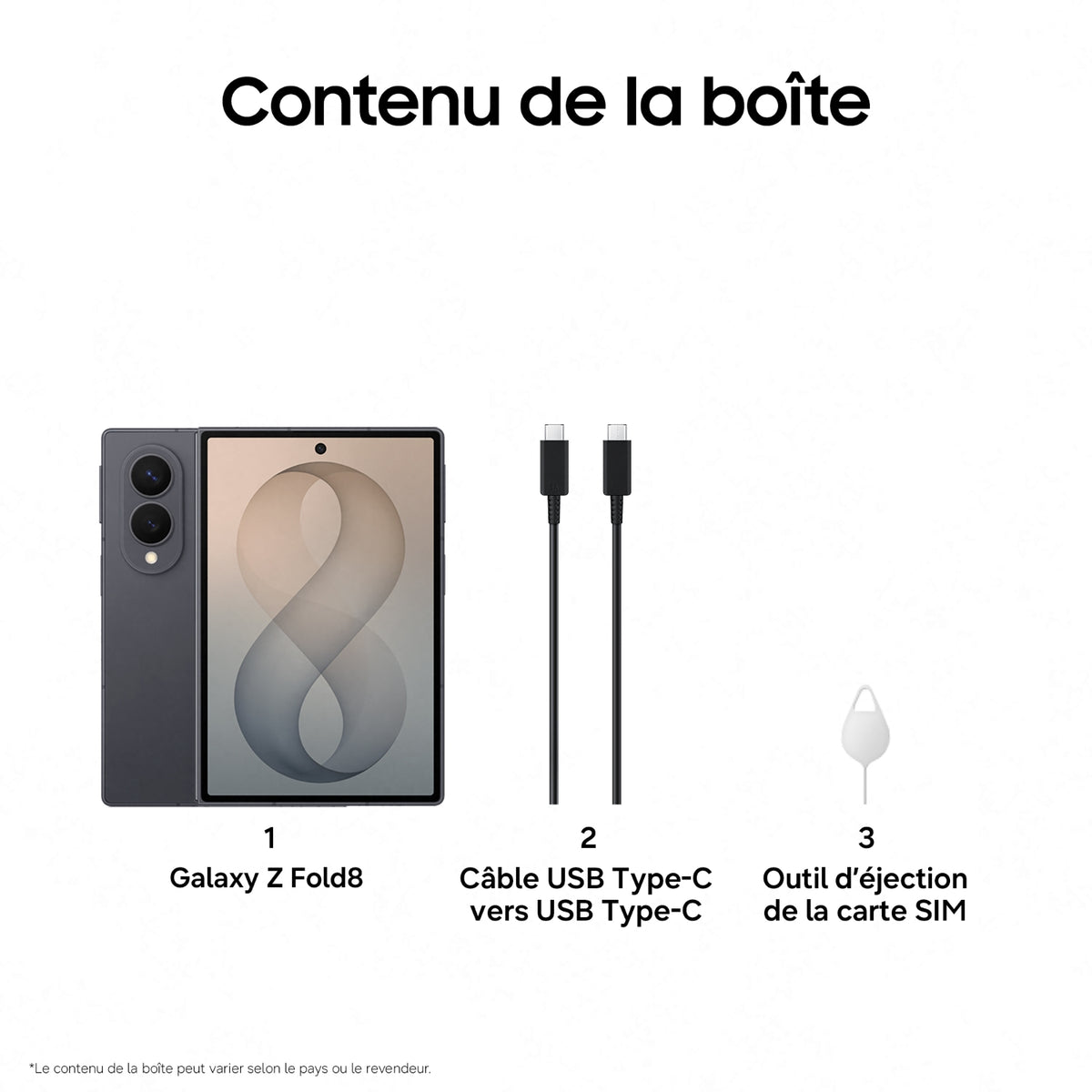 Samsung Smartphone Galaxy Z Fold8 256 Go - Graphite