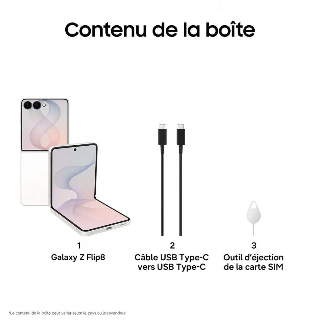 Samsung Smartphone Galaxy Z Flip8 256 Go - Blanc