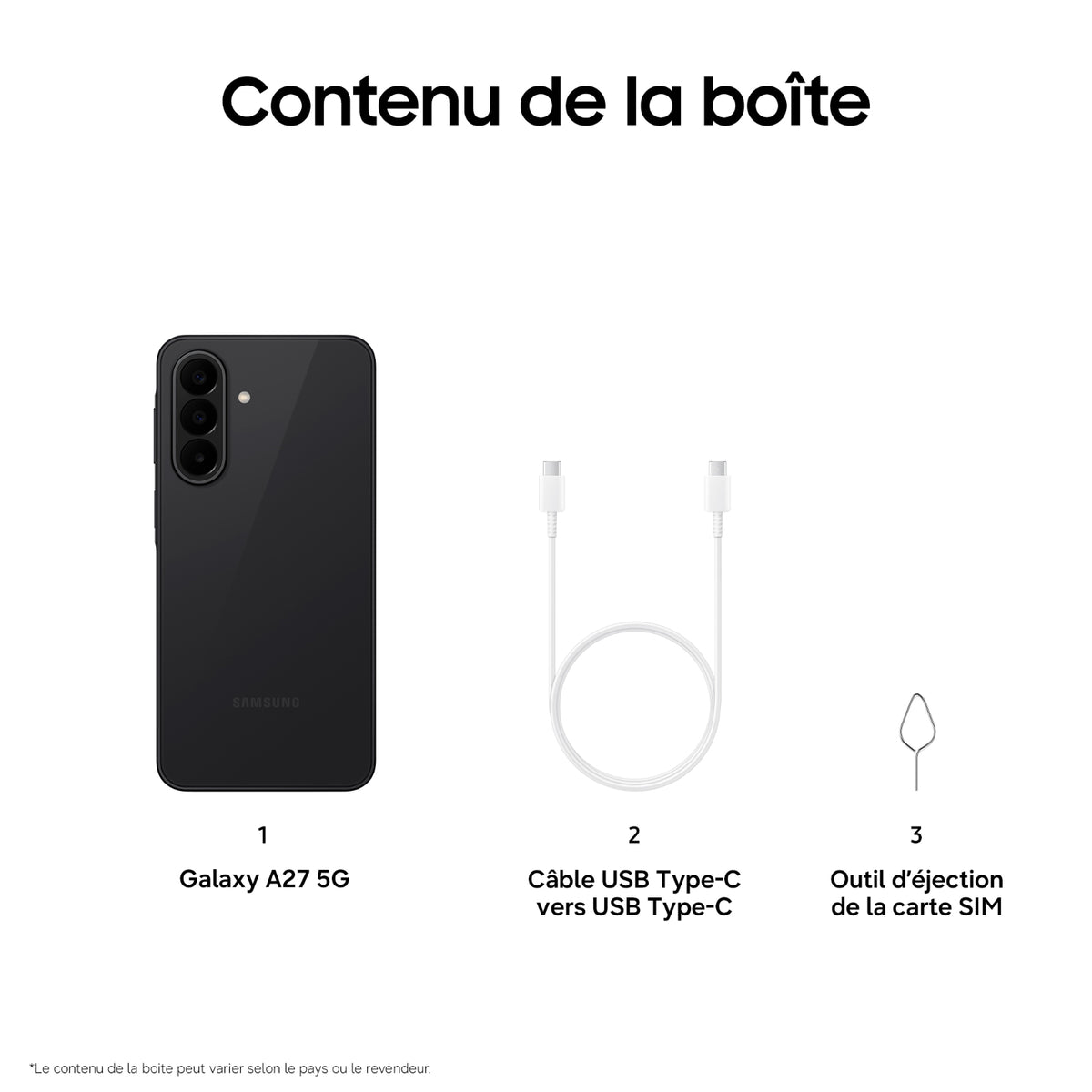 Samsung Smartphone Galaxy A27 5G 128 Go Noir