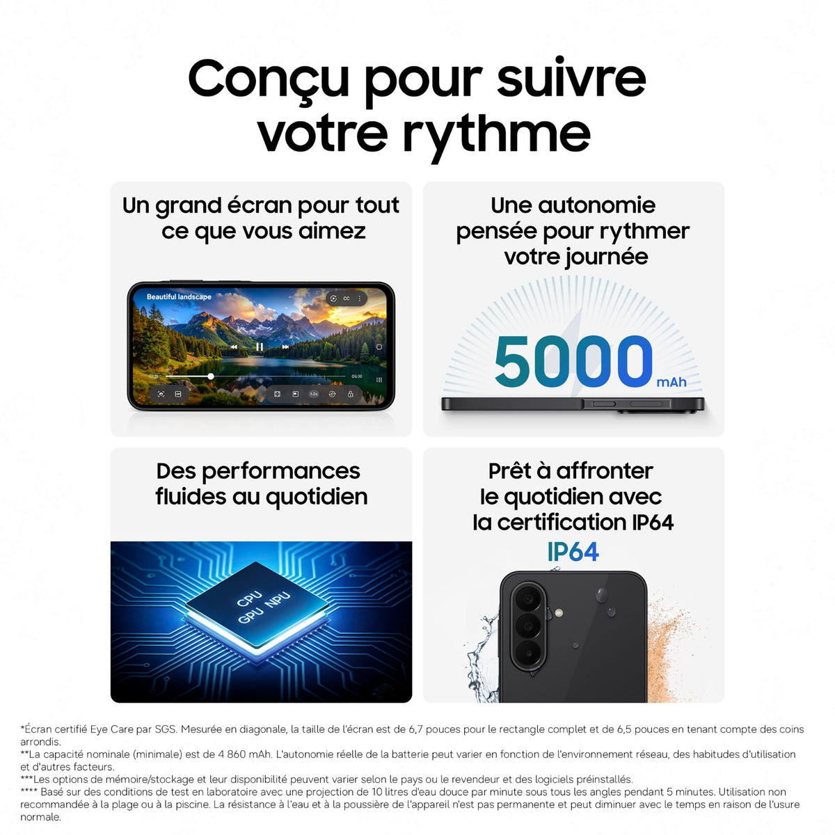 Samsung Smartphone Galaxy A27 5G 128 Go Bleu