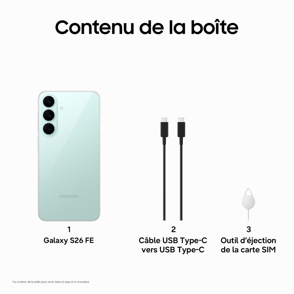 Samsung Smartphone Galaxy S26 FE 128 Go Vert Clair