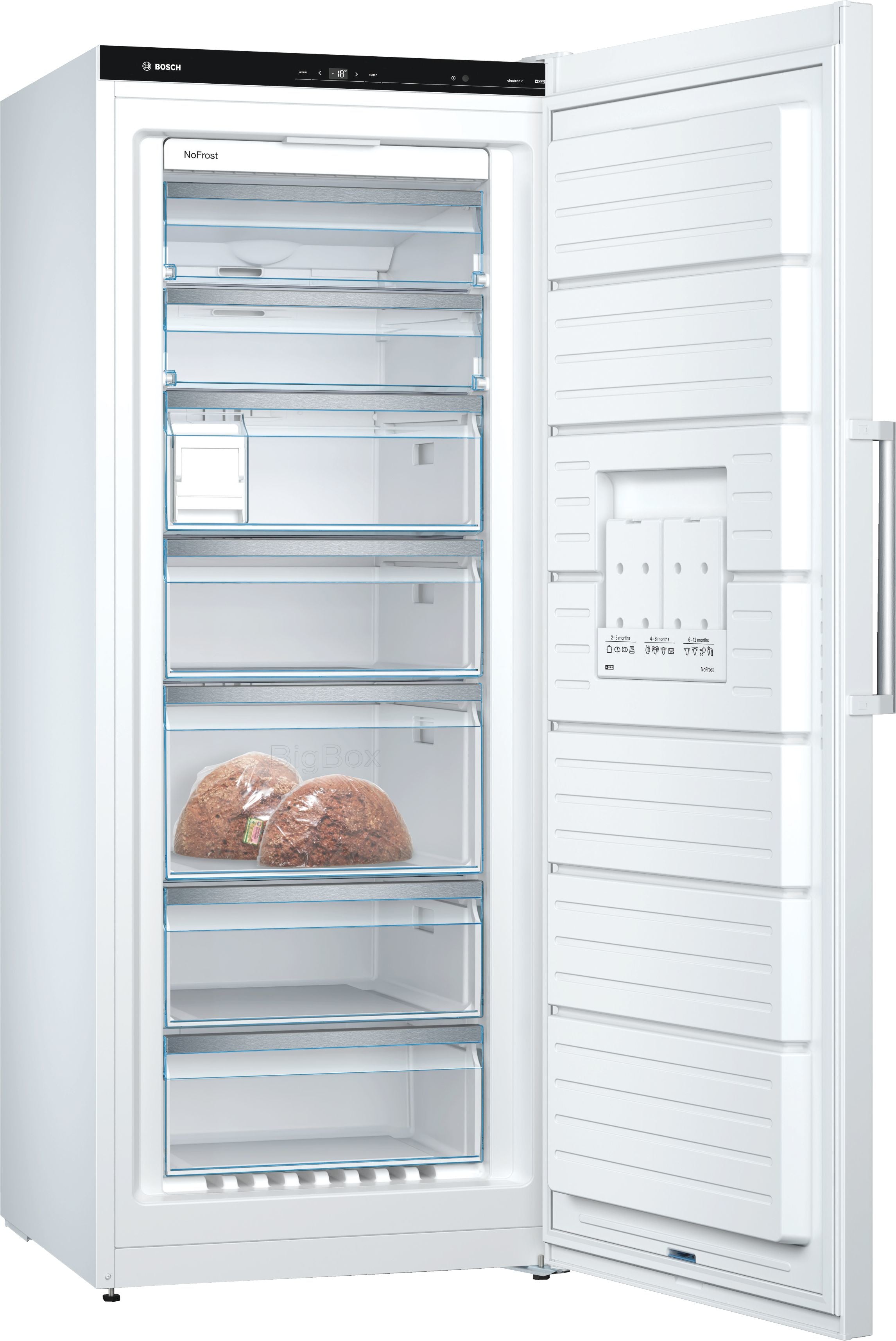 Bosch Bosch Serie 6 GSN54AWCV congélateur Congélateur vertical Pose libre 328 L Blanc