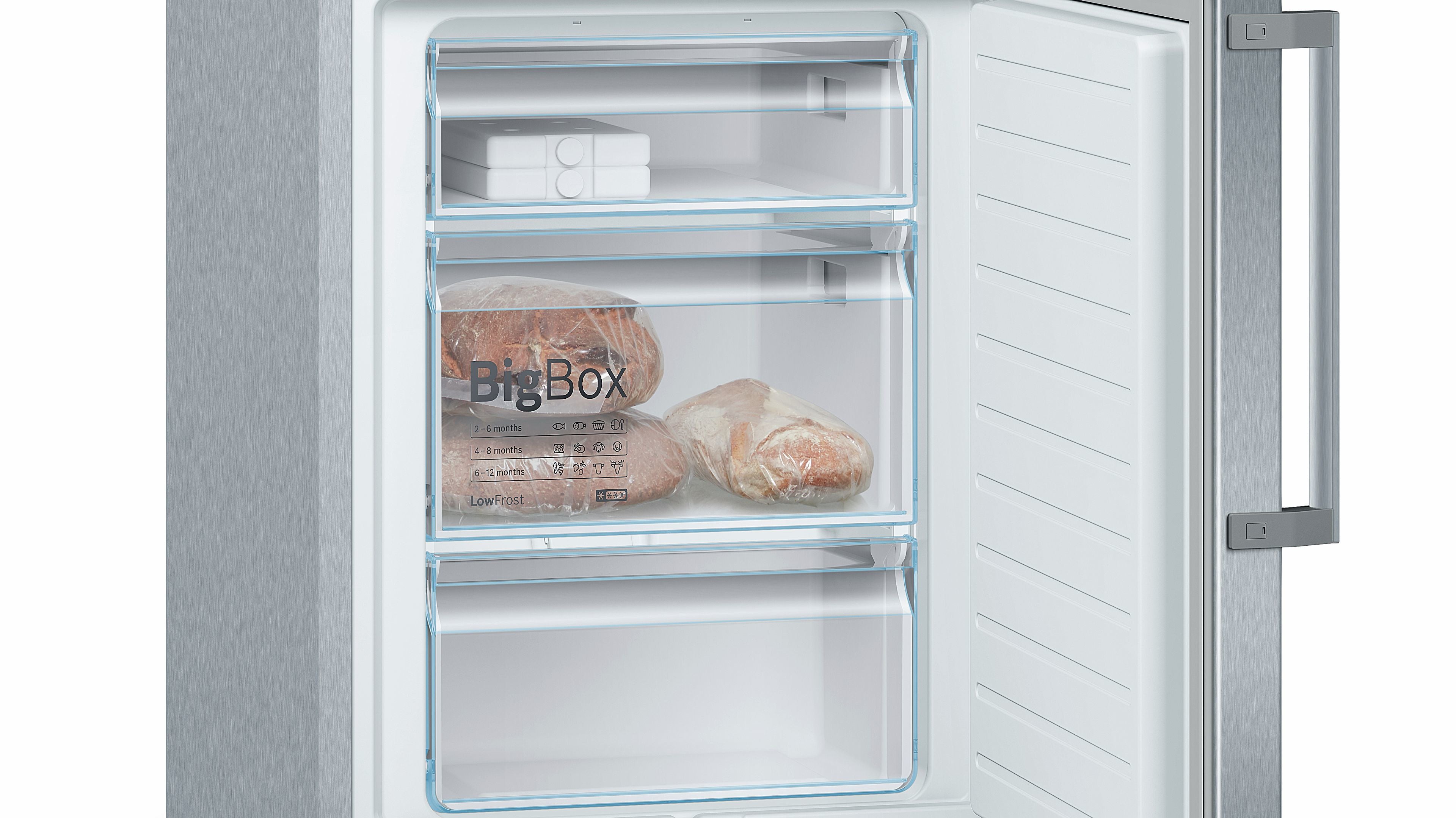 Bosch Bosch Serie 6 KGE398IBP réfrigérateur-congélateur Pose libre 343 L Acier inoxydable